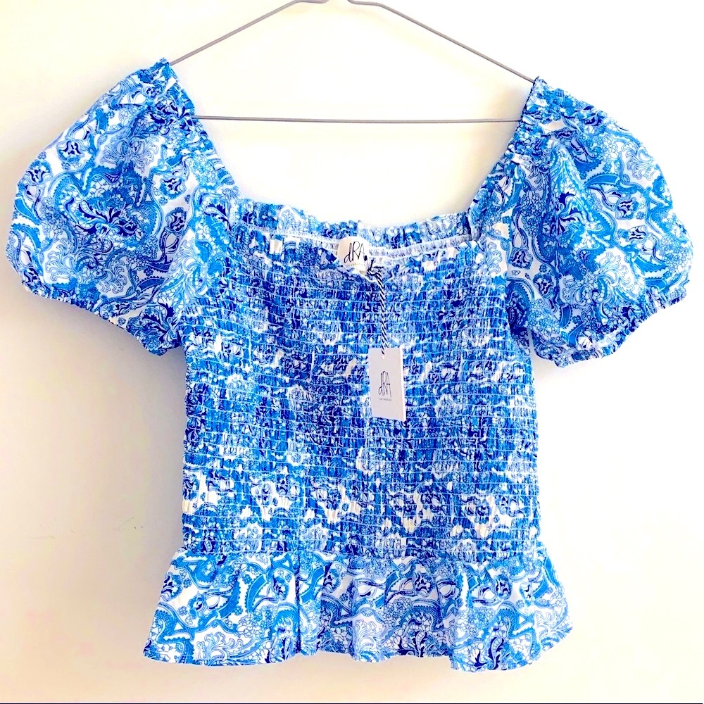 dRA Los Angeles Smocked Going Out Top NWT